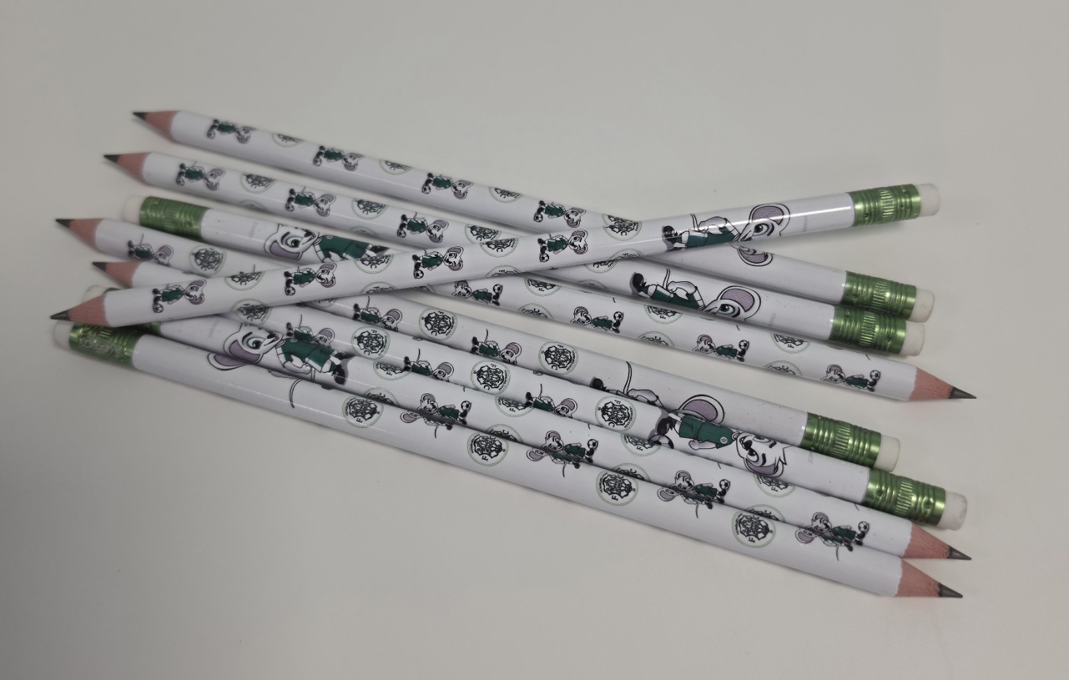 Bleistifte, Bleistift-Set, Spitzer, Bleistift, Pandas, Schreibware, Kreativbedarf, Grün, Radiergummi, Design